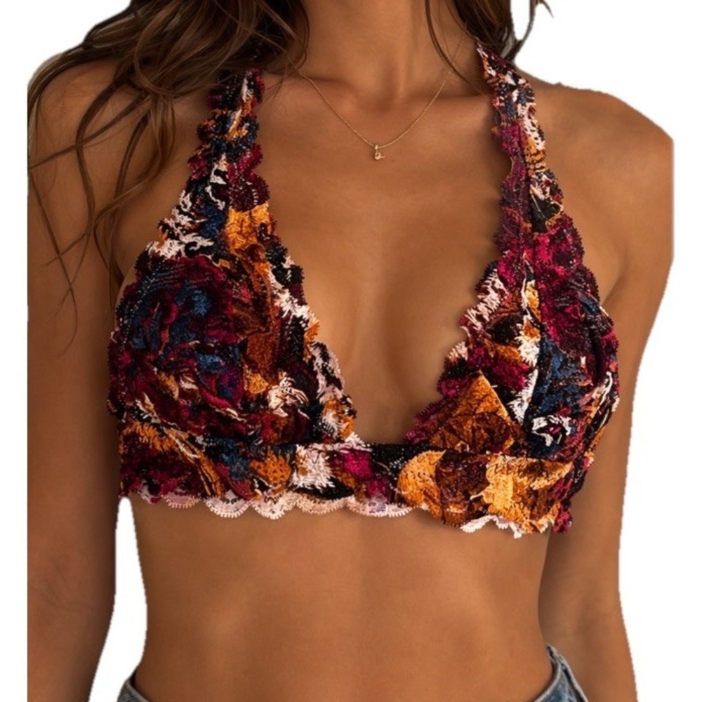 NWT Cosabella African Tiger Never Say Never Tall Triangle Bralette Size Large